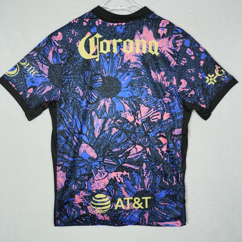 Nike Club America 2024 Pre-Match Jersey Mens XL Blue Pink Floral CD4230-496 - Picture 3 of 8